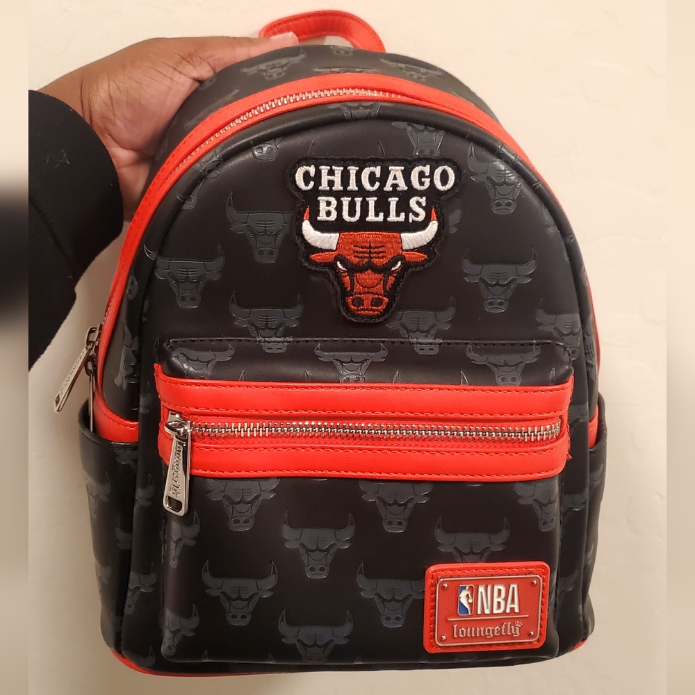 Loungefly NBA Chicago Bulls Debossed Logo Mini Backpack